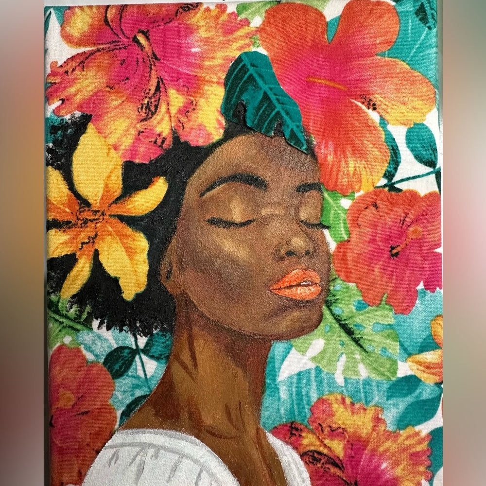 Vibrant Floral Mixed Media Art